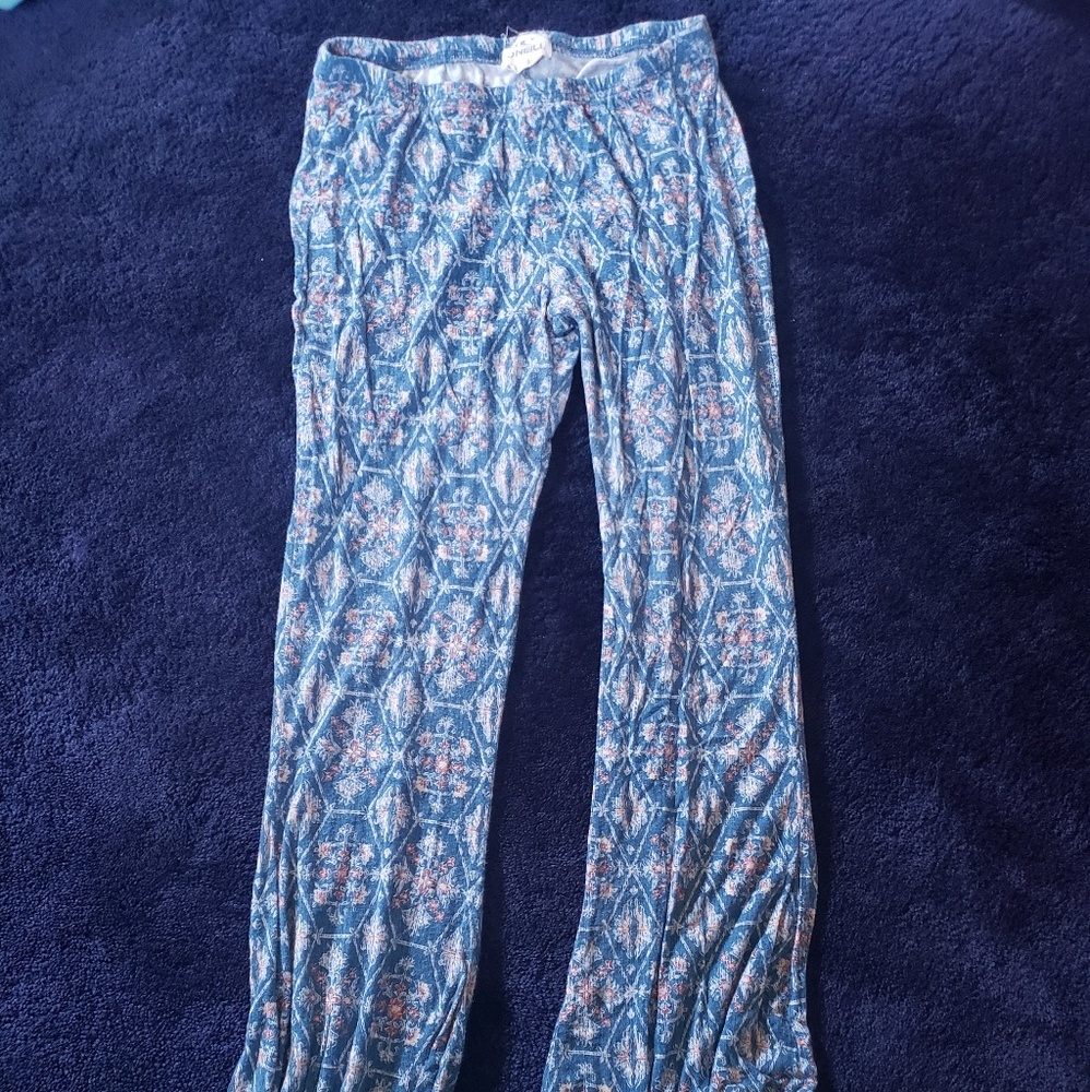 O'Neill Blue Floral Flare Pants - L